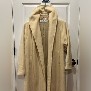 80's Vintage Singers medium imported cashmere jacket cream coat